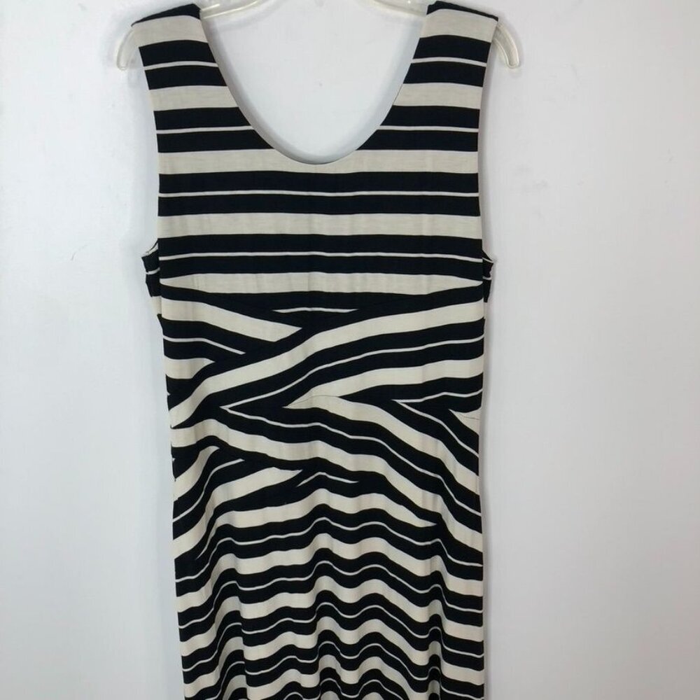 Calvin Klein Womens Maxi Sheath Dress Black & White Striped Size XL - Picture 8 of 13